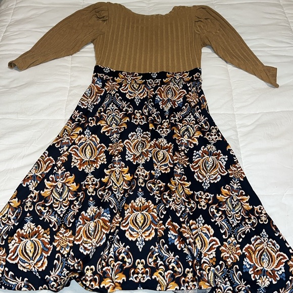 Rabbit Rabbit Rabbit Designs vintagee 3/4 length sleeved midi dress size 6 EUC! - Picture 6 of 6